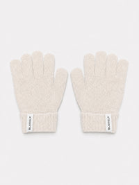 Label Knitted Gloves - Vanilla