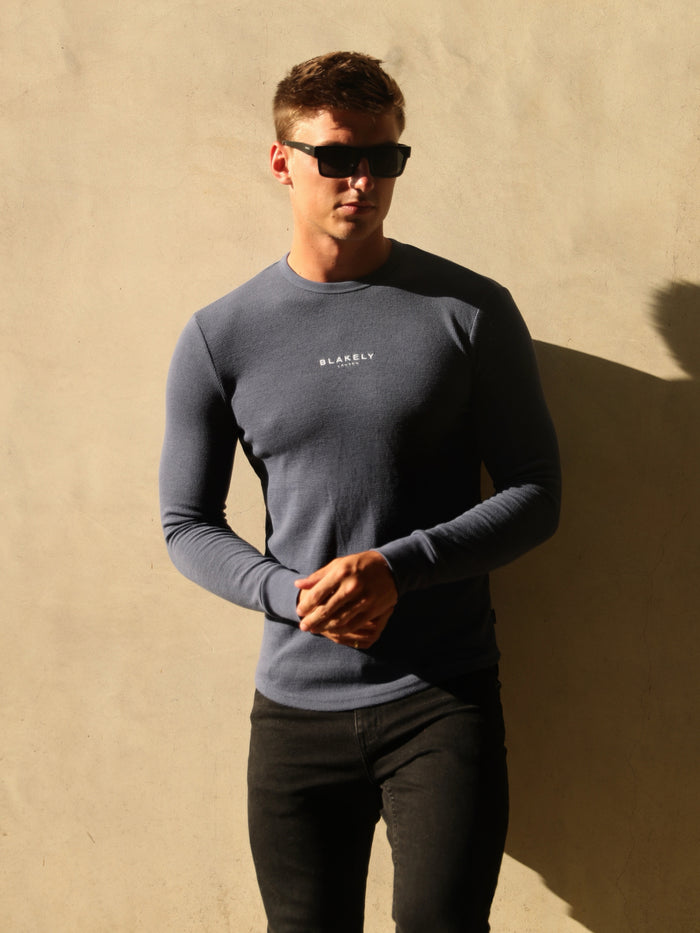 Alezio Textured Jumper - Blue