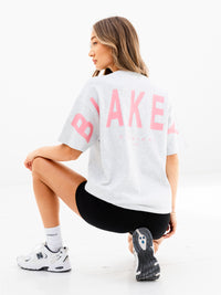 Isabel Oversized T-Shirt - Marl White