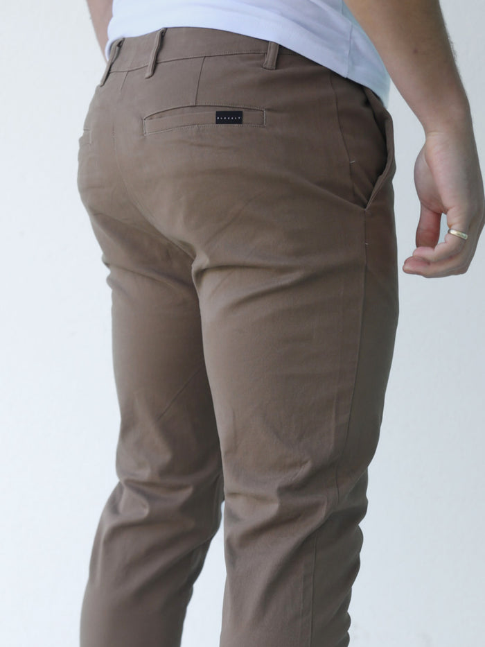 Sloane Slim Fit Tailored Chinos - Brown