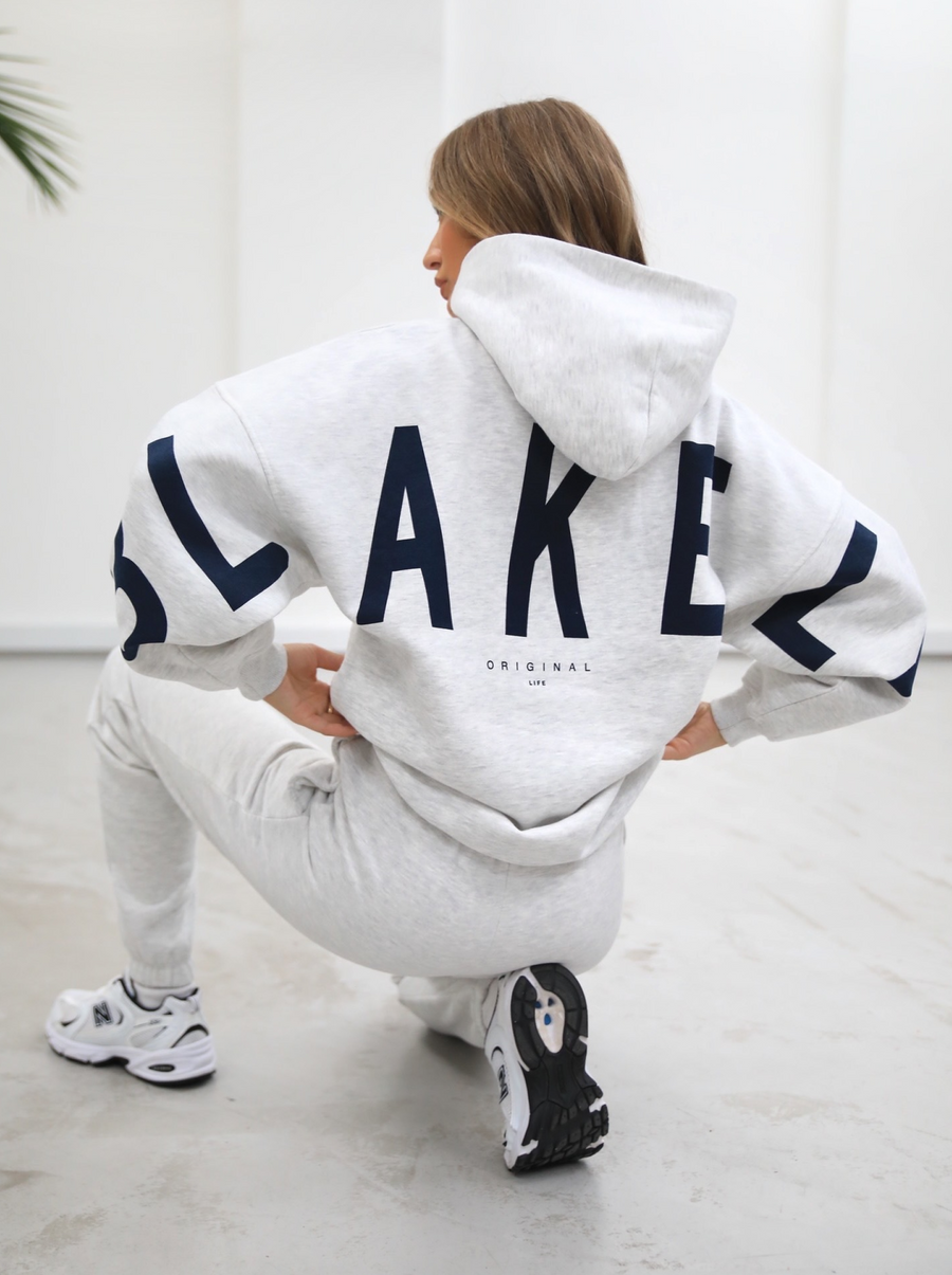Life & Style Isabel Oversized Hoodie - Marl White