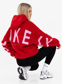 Isabel Oversized Hoodie - Hot Red