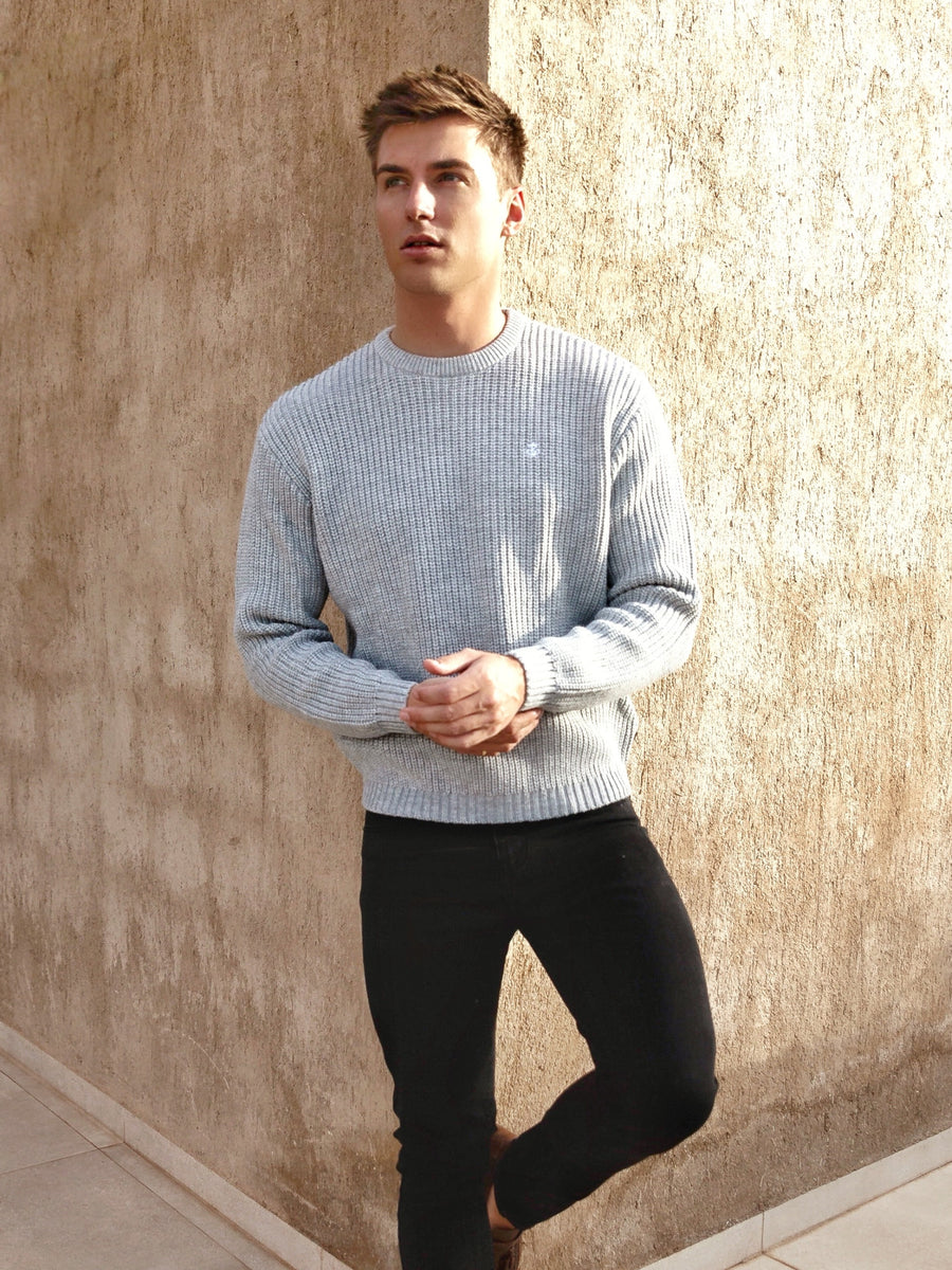 Stanton Knit Jumper - Light Grey