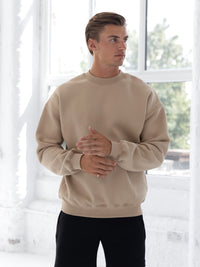 Blakely Basic Relaxed Sweater - Light Tan