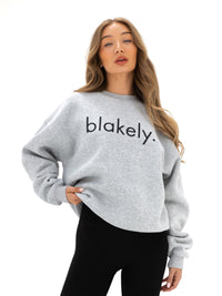 Logo Oversized Sweater - Marl Grey