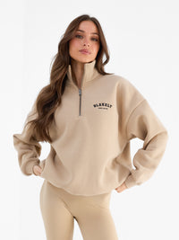 Heritage 1/4 Zip Sweater - Tan
