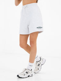 Heritage Jogger Shorts - Marl White & Deep Green