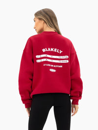 Sloane Ski Oversized Sweater - Cherry Red