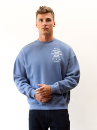 Apex 610 Relaxed Sweater - Dusty Blue