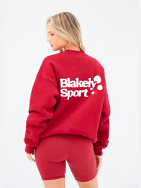 Motion Oversized Sweater - Cherry Red