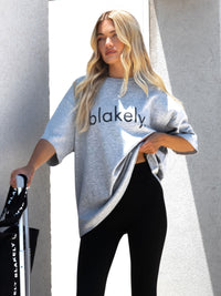 Logo Ultra Oversized T-Shirt - Marl Grey