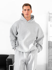 Miles Relaxed Hoodie - Marl Grey