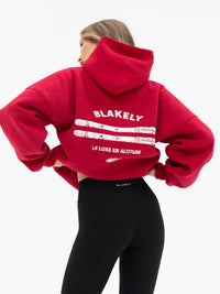 Sloane Ski Oversized Hoodie - Cherry Red
