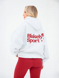 Motion Oversized Hoodie - Marl White