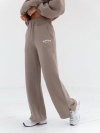Heritage Wide Leg Sweatpants - Light Beige