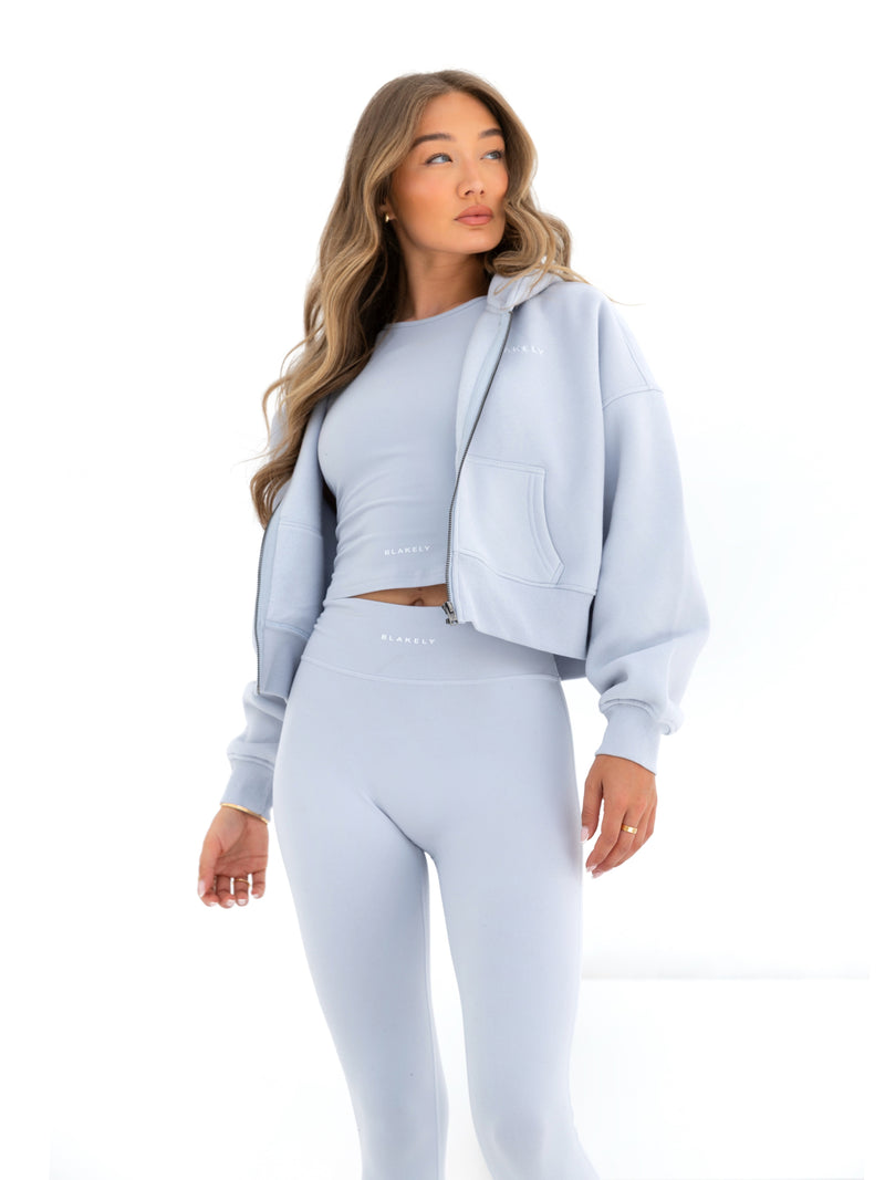 Blakely Full Zip Hoodie - Pale Blue