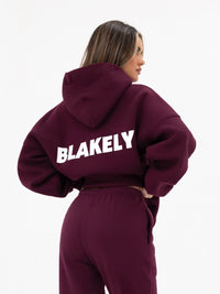 Kayla Oversized Hoodie - Dark Cherry