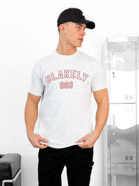 Miles Chain Stitch Relaxed T-Shirt - Marl White