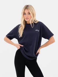 Mindy Oversized T-Shirt - Soft Navy