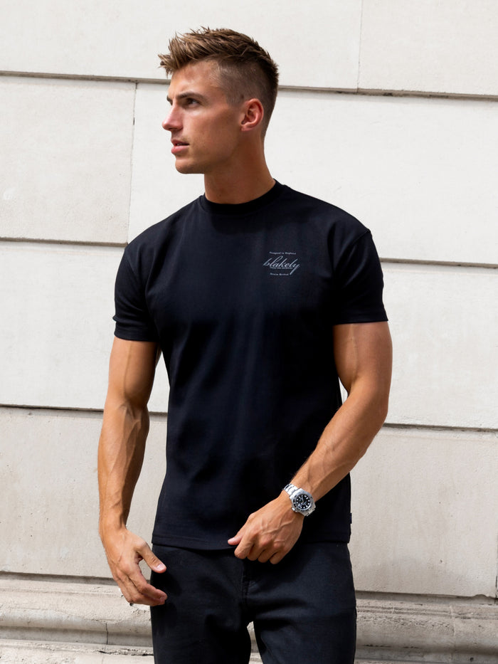 Austin Relaxed Script T-Shirt - Black