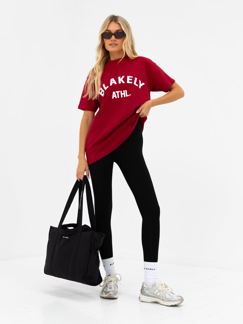 Joah Oversized T-Shirt  - Cherry Red