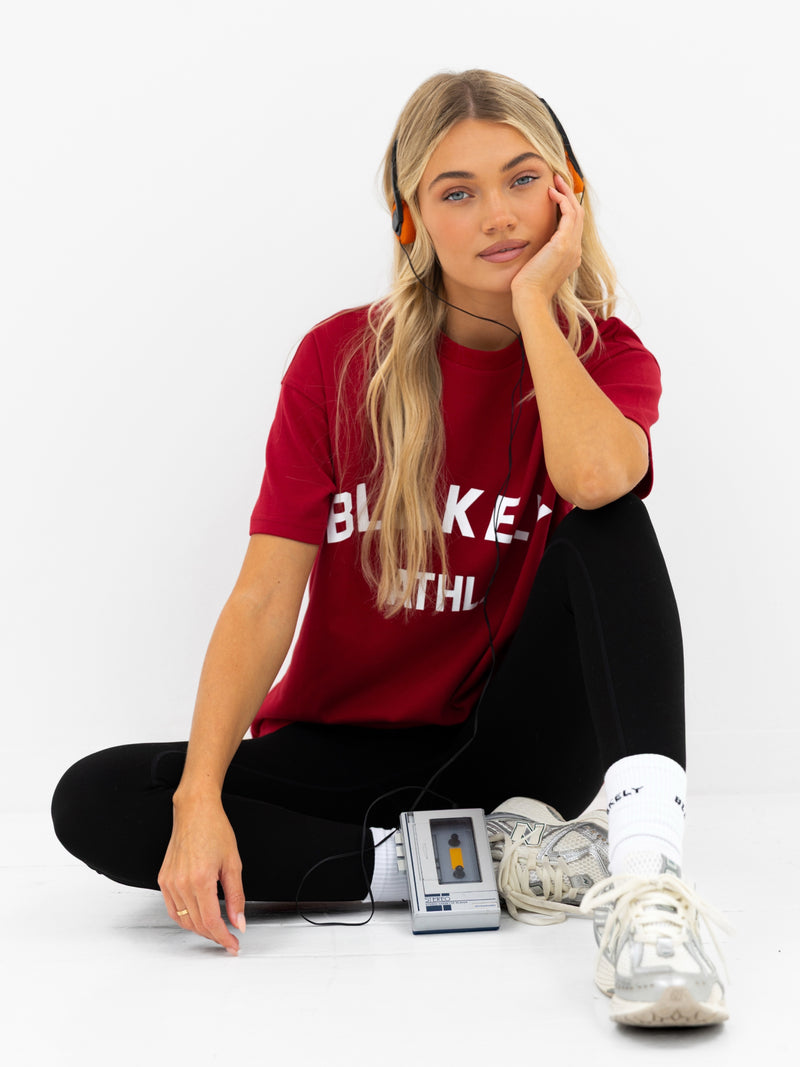 Joah Oversized T-Shirt  - Cherry Red