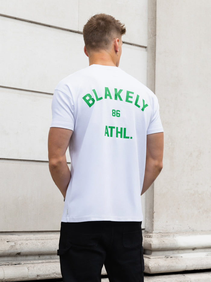 Niko Relaxed T-Shirt - White & Bold Green