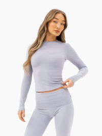 Lucia Long Sleeve Top - Pale Lilac