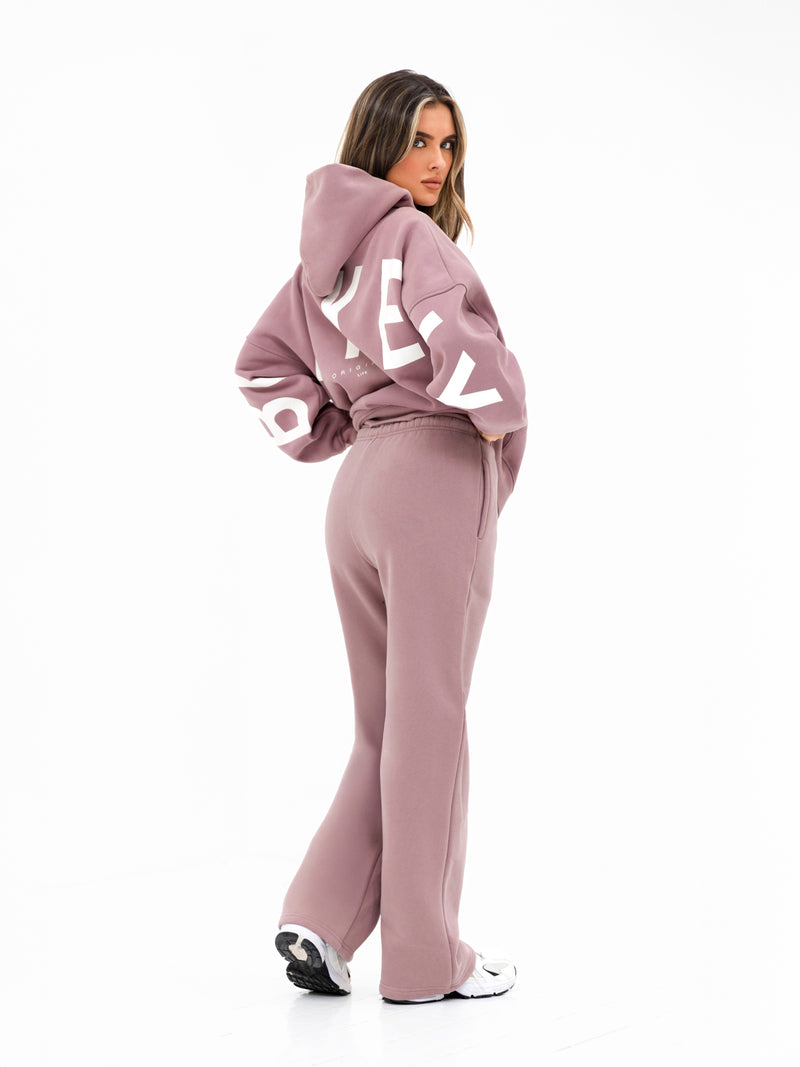 Isabel Wide Leg Sweatpants - Dusty Pink