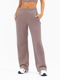 Isabel Wide Leg Sweatpants - Pink Taupe