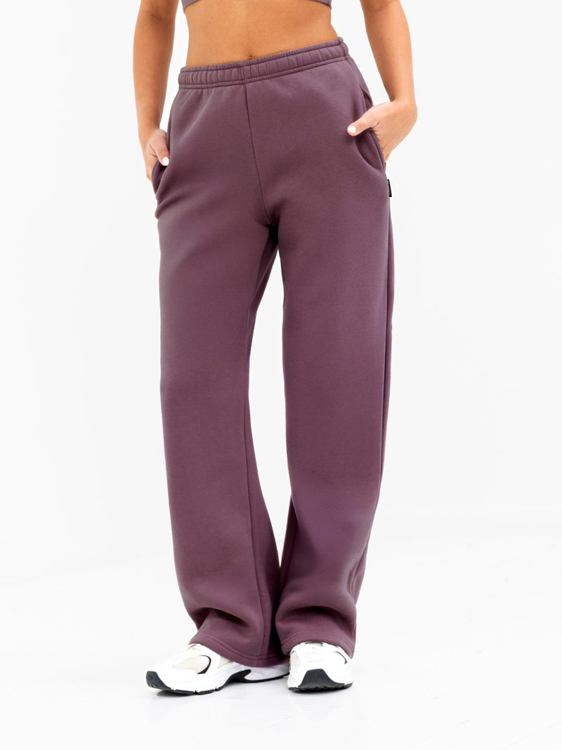 Isabel Wide Leg Sweatpants - Light Plum