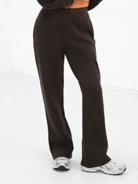 Isabel Wide Leg Sweatpants - Mocha