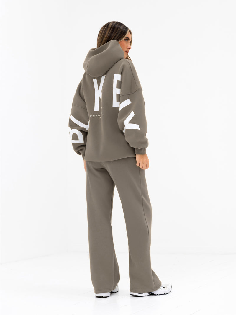 Isabel Wide Leg Sweatpants - Safari Green