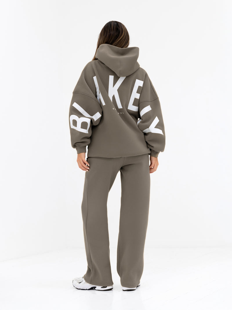 Isabel Wide Leg Sweatpants - Safari Green