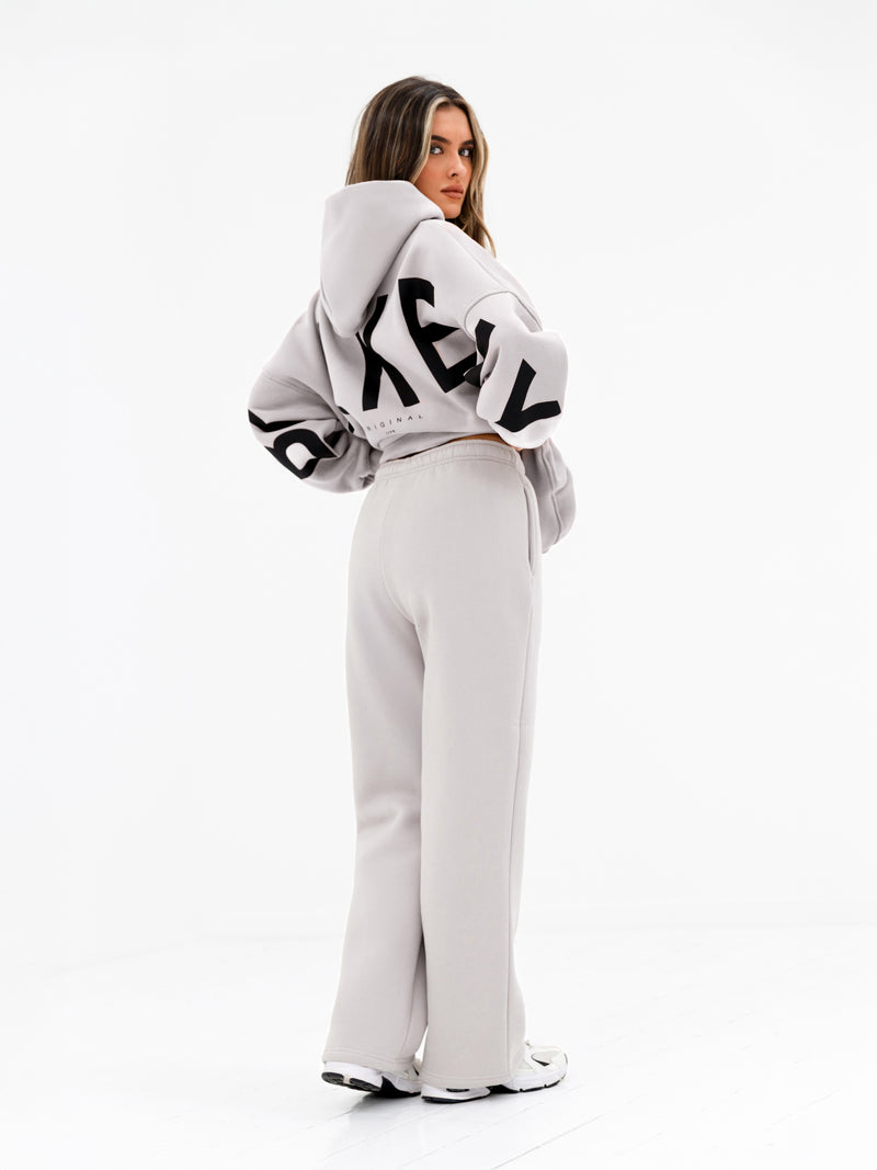 Isabel Wide Leg Sweatpants - Stone