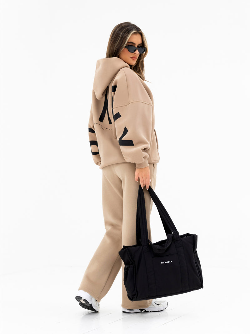 Isabel Wide Leg Sweatpants - Tan