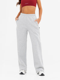 Kayla Wide Leg Sweatpants - Marl Grey