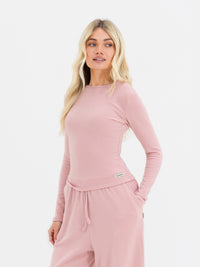 Ebony Long Sleeve Top - Soft Rose