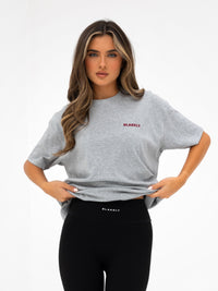 Isla Oversized T-Shirt - Marl Grey