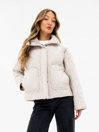 Ariana Quilted Jacket - Chalk