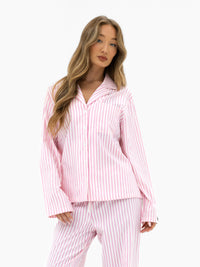 Suki Stripe Shirt - Pink Stripe