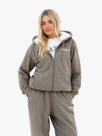 Heritage Oversized Full Zip Hoodie - Safari Green