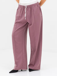 Alana Double Waist Trousers - Dusty Rose