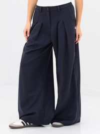 Ali Pleated Trousers - Soft Navy
