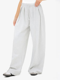Cleo Wide Leg Trousers - Marl Grey