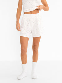 Avery Pointelle Shorts - Cherry Print