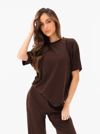 Nellie Oversized T-Shirt - Dark Brown