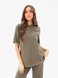 Nellie Oversized T-Shirt - Moss Green