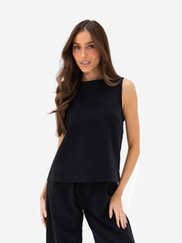 Emmy Button Up Vest - Black