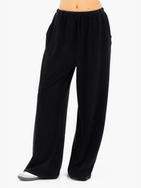 Ebony Wide Leg Trousers - Black